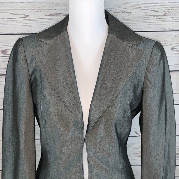 Like New BEBE Silky Grey Blazer - Picture 2 of 5